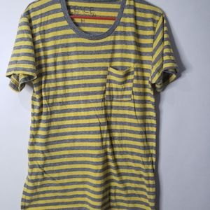 Peace Generation Striped Pocket T Shirt Size M
